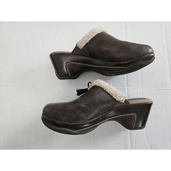 Rialto Fuzzy Trimmed Mules Clogs With Side Tassels Size 9 - Picture 3 of 8